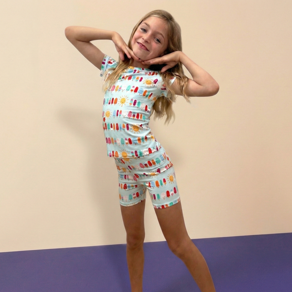 Sunshine Popsicle Party Kids Short Sleeve and Short Pajamas Set