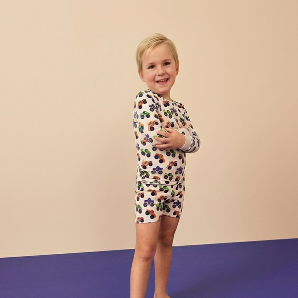 Go Bananas Monster Truck Rally Short Sleeve Pajama Set